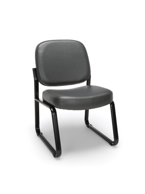 Armless Guest And Reception Chair Anti-microbial/anti-bacterial Vinyl - Ofm