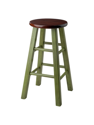 24"ivy Counter Height Barstool - Green - Winsome