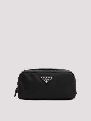 Prada Logo Plaque Toiletry Bag