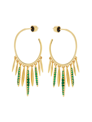 Grass Sunset Spike Hoops Y-em