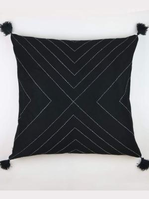 Geometric Stitch Throw Pillow