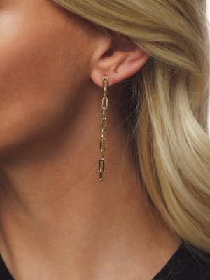 Small Gold Chain Drop Earring