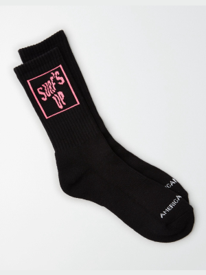 Aeo Surf's Up Crew Sock