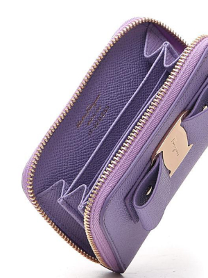 Salvatore Ferragamo Viva Bow Zip-around Wallet