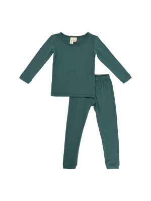 Toddler Pajama Set In Emerald