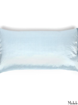Silk Dupioni Pillow Sky Blue 12x22