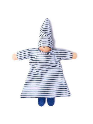 Organic Blue Striped Blanket Baby