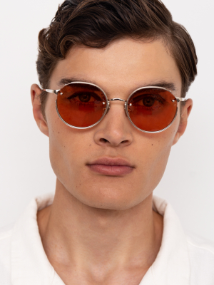 Nicks Oval Sunglasses In Light Gold