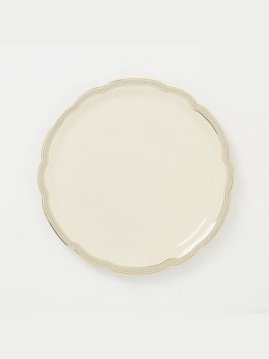 Fishs Eddy Gilded Scalloped Dinner Plate