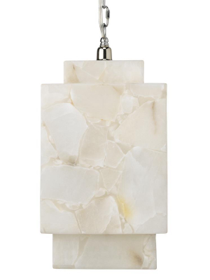 Jamie Young Borealis Cube Pendant In Alabaster