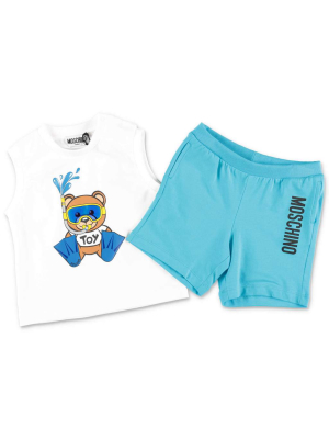 Moschino Kids Teddy Bear Printed Two-piece Set