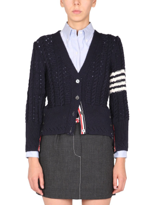 Thom Browne Cable-knit Buttoned Cardigan