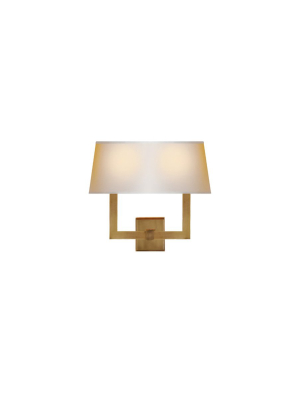 Square Tube Double Sconce