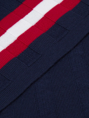 Bally Striped Logo Detail Scarf