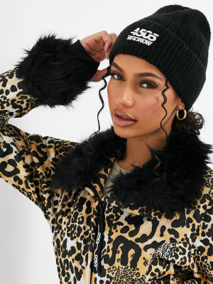 Asos 4505 Ski Beanie Hat In Fluffy Knit