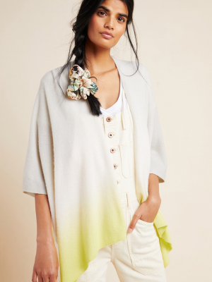 White + Warren Dip-dyed Cashmere Cardigan