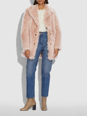 Shearling Coat With Turnlocks