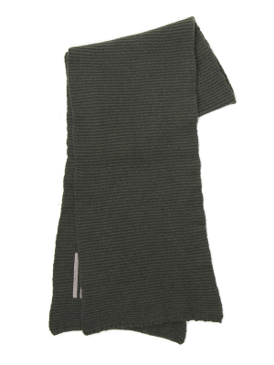 Rick Owens Logo Patch Knit Scarf