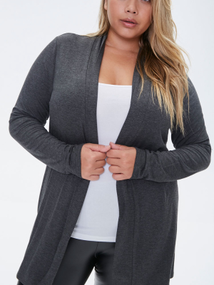 Plus Size Open-front Cardigan