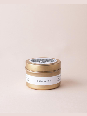 The Palo Santo Gold Travel Candle By Brooklyn Candle Studio