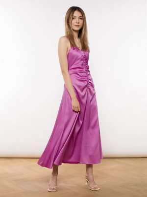 Toni Dress - Hammered Silk Cool Pink