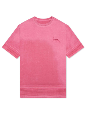 Feature Ader Error Needle Logo Layered T-shirt - Red - Autumn