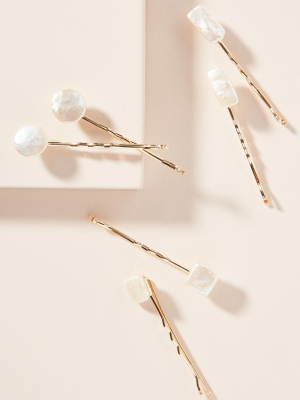 Peacock Pearl Bobby Pin Set