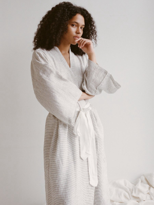 The 02 Robe In Pinstripe