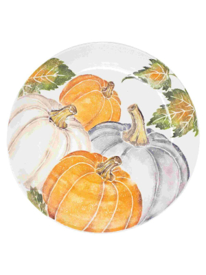 Vietri Pumpkins Large Serving Bowl With Assorted Pumpkins