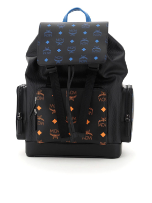 Mcm Brandenburg Logo Print Backpack