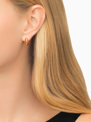 The Perfect Huggie Earrings - Orange