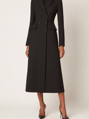 Double-breasted Wool Long Coat