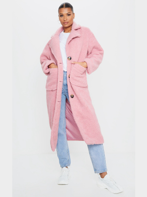 Rose Maxi Borg Coat