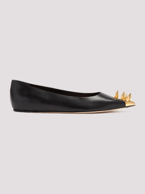 Alexander Mcqueen Spike Stud-detailed Ballerina Shoes