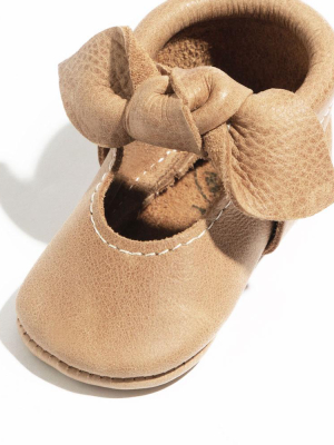 Weathered Brown Knotted Bow Mocc Mini Sole Ii