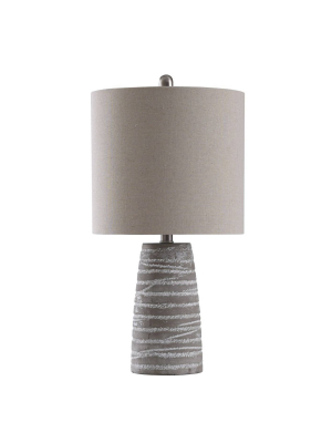 Aaron Table Lamp Gray - Stylecraft