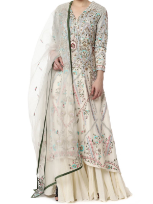 Jacket Kurta With High Low Hemline