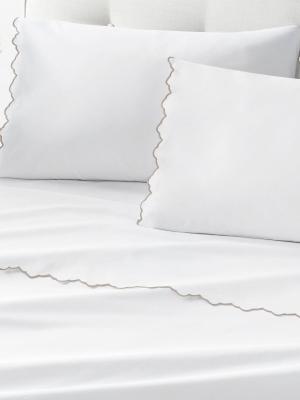 Urban Scallop Percale Sheet Set