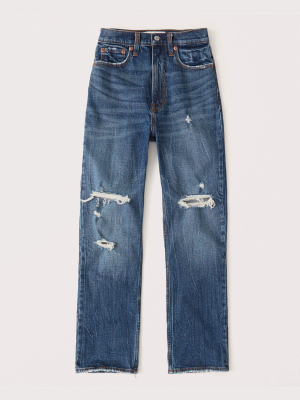 Ultra High Rise Ankle Straight Jeans