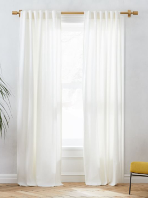 Linen Cotton Curtain - Stone White