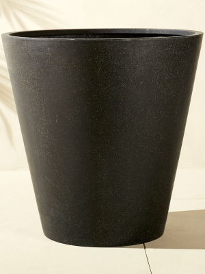 Shore Polyterrazzo Extra Large Black Planter