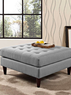 Era Upholstered Fabric Ottoman Light Gray