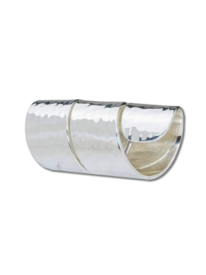 Nomi K Silver Hammered Napkin Ring (set Of 4)