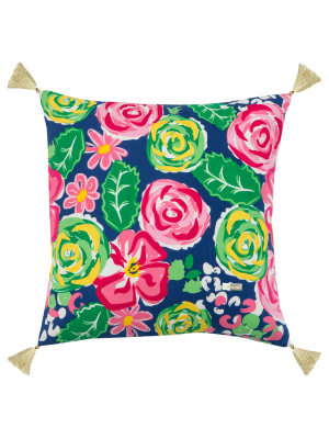 Simply Southern Floral Throw Pillow Pink - Rizzy Home