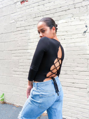 Lace-up Back Top