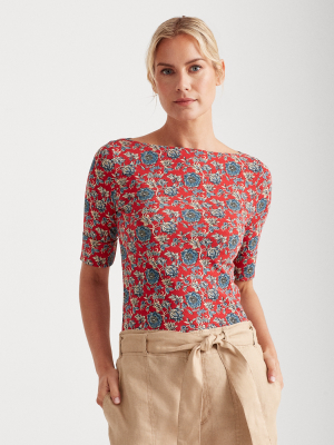 Floral Cotton-blend Top