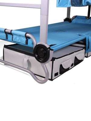 Disc-o-bed Kid-o-bunk Expandable Under Bunk Storage Footlocker - Gray