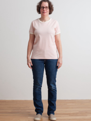 Ringer Tee - Solid Pink