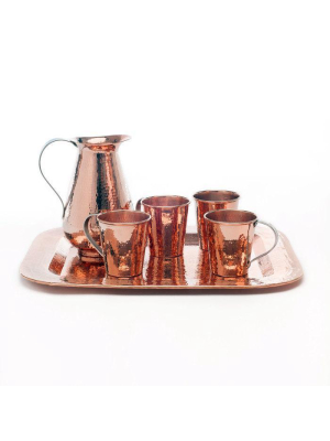 Recycled Copper Moscow Mules For Four Set