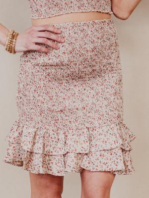 Riley Floral Smocked Skirt